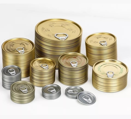 Metallfarbe in Lebensmittelqualität, runde Blechdose für Lebensmittelverpackungen, 0,15 mm
