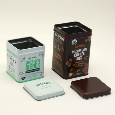 Aktien-Nahrung ordnete rechteckiges Metallzinnblech Tin Box With Customized Printing